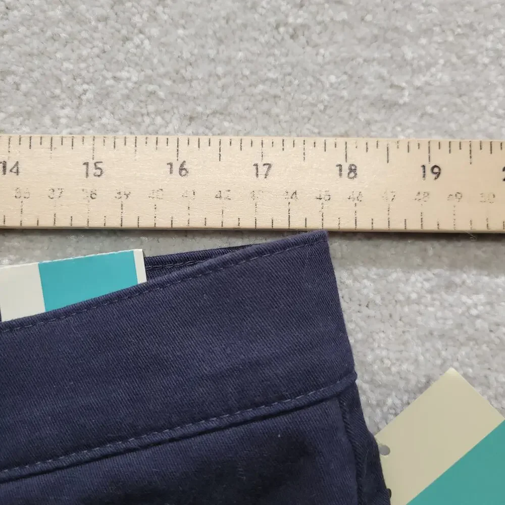 Lee Womens 18 Medium Navy Relaxed Fit Straight Leg Stretch Dress Pants NWT
